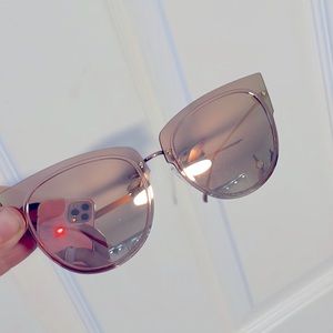 Rose gold metal cat eye sunnies